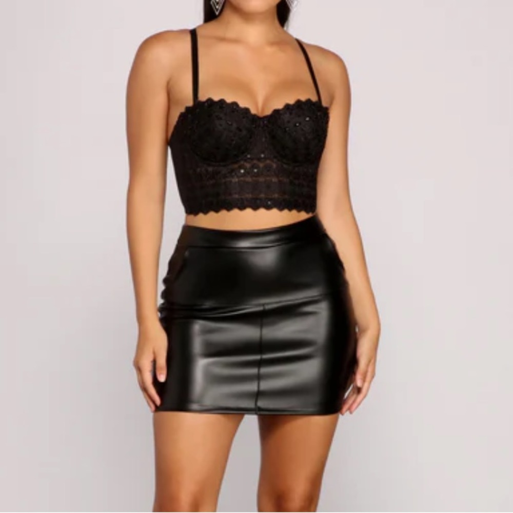 Windsor Don't Faux With Me Mini Skirt Size XS